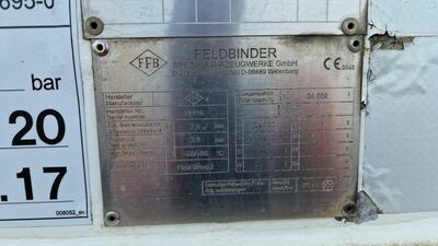 2015 FELDBINDER 36m3 CEMENT POWDER TANKER TRAILER - #